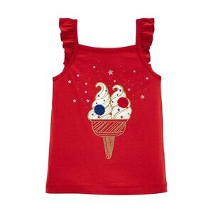 Carter’s | Red, White and Blue 4Th of July Glitter Ice Cream Tank | Size 3T